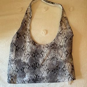 Spiritual gangster snake print sports bra.
